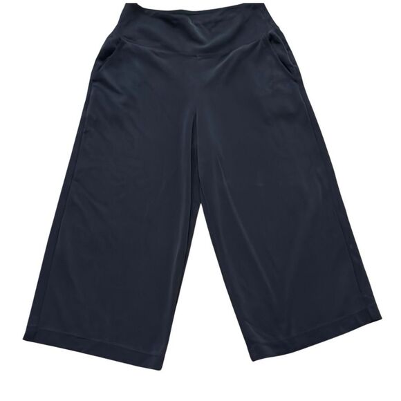 Athleta free flow culottes black wide leg crop pants M - Picture 3 of 11